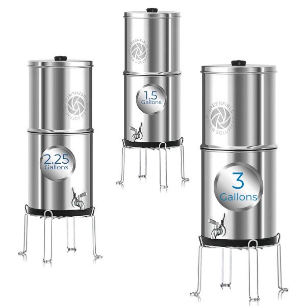Greenfield Water Brand Stainless Steel Gravity Feed System - 3